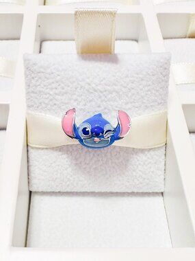 925 Sterling Silver Stitch Face Charm Bead Fits Pandora Bracelets And Bangles